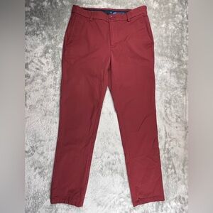 VINEYARD VINES OTG Pants Mens 30x30 Red Burgundy On The Go Golf Chino Stretch